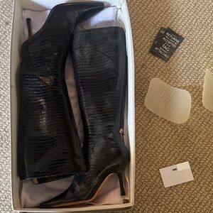 Jimmy Choo Glossy Black Heeled Boots